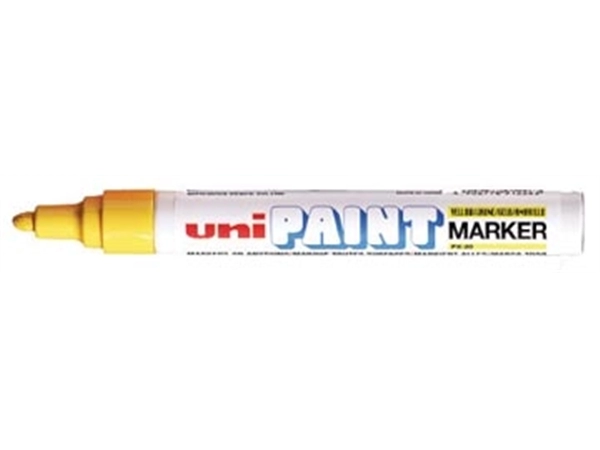 Een Uni Paint Marker PX-20 geel koop je bij Muys Kantoor & Kado