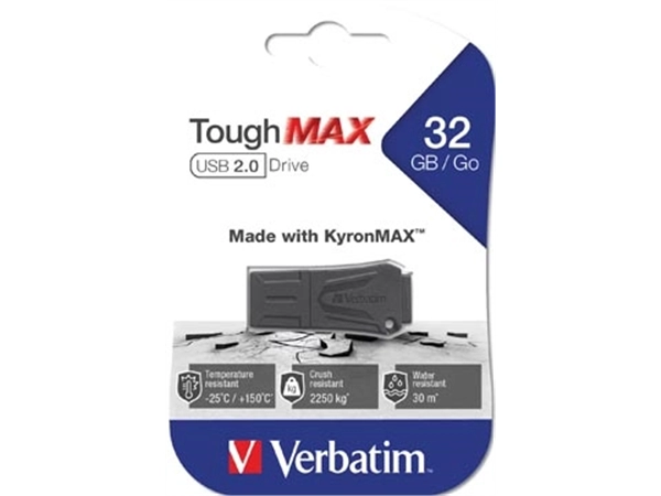 Een V ToughMAX USB2.0 Drive 32GB koop je bij Muys Kantoor & Kado