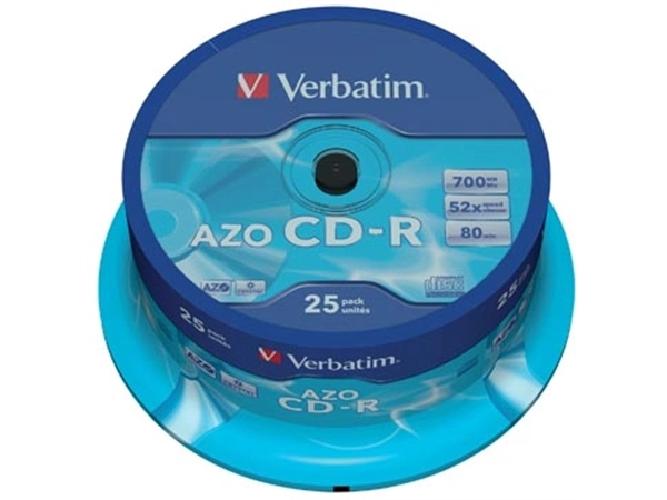 Een Verbatim CD recordable, spindel van 25 stuks koop je bij Muys Kantoor & Kado