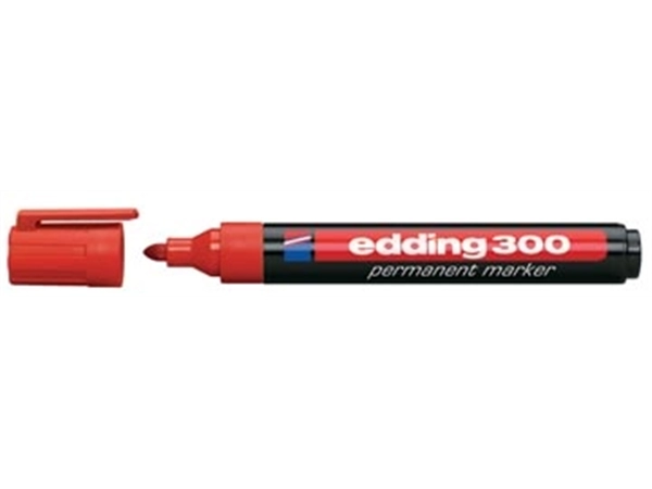 Een edding permanent marker 300 rood koop je bij Muys Kantoor & Kado