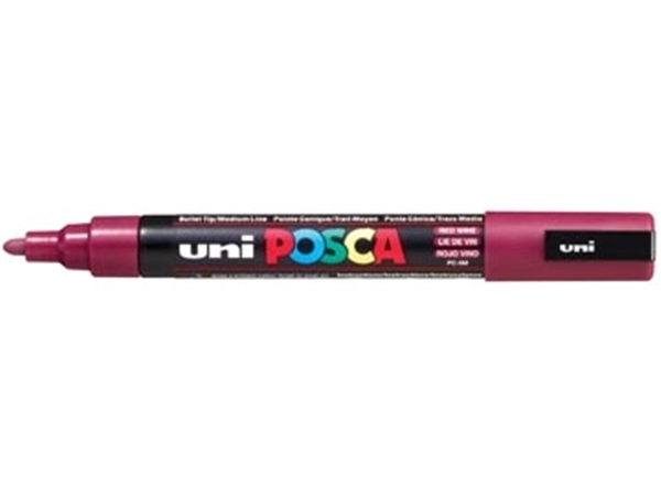 Een uni-ball Paint Marker op waterbasis Posca PC-5M wijnrood koop je bij Muys Kantoor & Kado