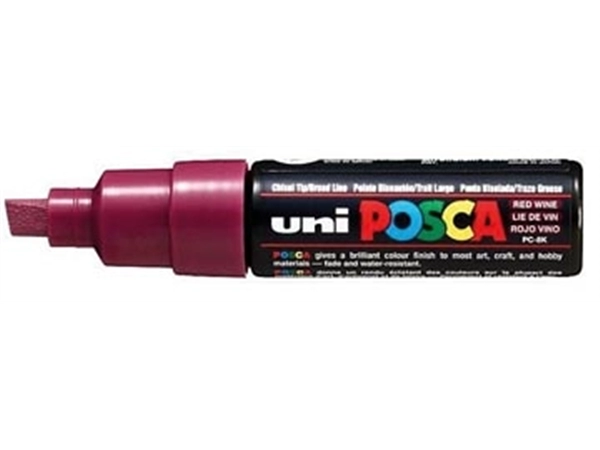 Een uni-ball Paint Marker op waterbasis Posca PC-8K wijnrood koop je bij Muys Kantoor & Kado