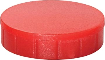 Een MAUL magneet Solid, 24 mm, trekkracht 600 gr, doos van 10 stuks, rood koop je bij Muys Kantoor & Kado