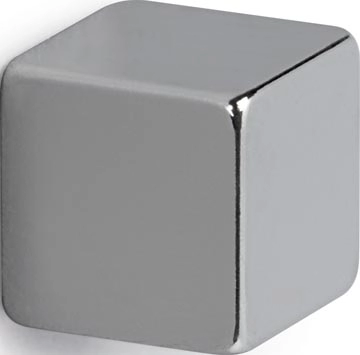 Een MAUL neodymium kubusmagneet 10 x 10 x 10 mm, trekkracht 3,8 kg, voor glas- en whitebord, blister van 4 st koop je bij Muys Kantoor & Kado