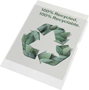 Een Esselte L-map, 100 % gerecycleerd, transparant, doos van 100 stuks koop je bij Muys Kantoor & Kado