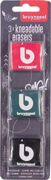 Een Bruynzeel kneedgum, blister met 3 stuks in geassorteerde kleuren koop je bij Muys Kantoor & Kado