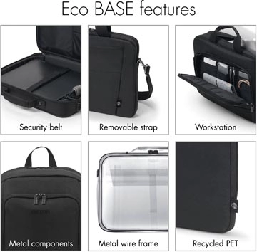 Een Dicota laptoptas Eco Multi Base, voor laptops tot 15,6 inch, zwart koop je bij Muys Kantoor & Kado