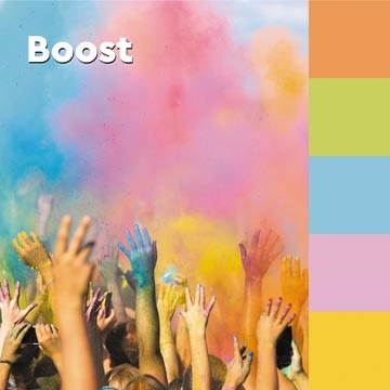 Een Post-it Super Sticky notes Boost, 90 vel, ft 76 x 76 mm, geassorteerde kleuren, pak van 5 blokken koop je bij Muys Kantoor & Kado