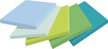 Een Post-it Super Sticky notes Oasis, 90 vel, ft 76 x 76 mm, geassorteerde kleuren, pak van 5 blokken koop je bij Muys Kantoor & Kado