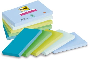 Een Post-it Super Sticky notes Oasis, 90 vel, ft 76 x 127 mm, geassorteerde kleuren, pak van 5 blokken koop je bij Muys Kantoor & Kado