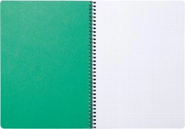 Een Clairefontaine FOREVER spiraalschrift, gerecycleerd, A4, 90g, 120 bladzijden, geruit 5 mm, groen koop je bij Muys Kantoor & Kado