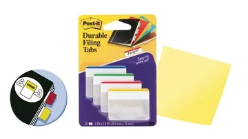 Een Post-it Index Strong, ft 50,8 x 38 mm, voor ordners, set van 24 tabs, 4 kleuren, 6 tabs per kleur koop je bij Muys Kantoor & Kado