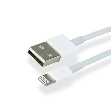 Een Greenmouse Lightning kabel, USB-A naar 8-pin, 1 m, wit koop je bij Muys Kantoor & Kado