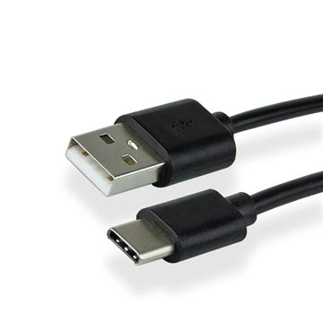 Een Greenmouse kabel, USB-A naar USB-C, 1 m, zwart koop je bij Muys Kantoor & Kado