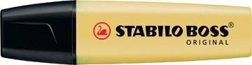 Een STABILO BOSS ORIGINAL Pastel markeerstift, milky yellow (lichtgeel) koop je bij Muys Kantoor & Kado