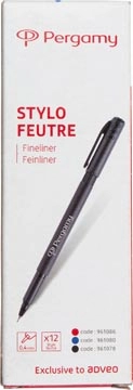 Een Pergamy MT fineliner, zwart koop je bij Muys Kantoor & Kado