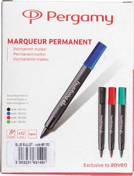 Een Pergamy permanent marker met ronde punt, zwart koop je bij Muys Kantoor & Kado