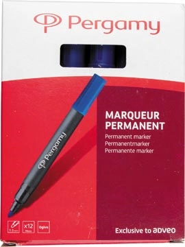 Een Pergamy permanent marker met ronde punt, blauw koop je bij Muys Kantoor & Kado