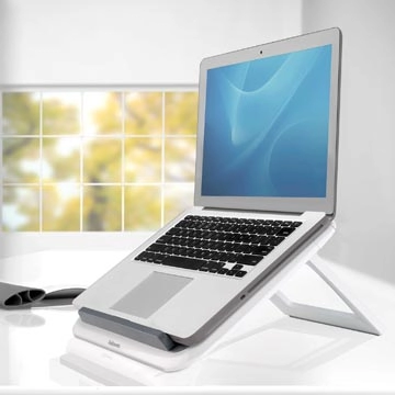 Een Fellowes I-Spire laptopstandaard Quick Lift, wit koop je bij Muys Kantoor & Kado