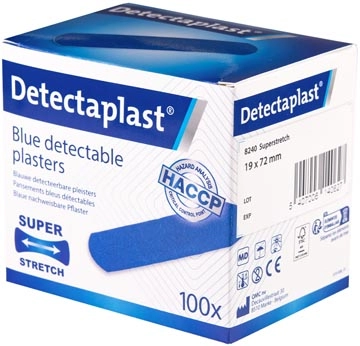 Een Detectaplast Elastic textielpleister, ft 19 x 72 mm, pak van 100 stuks koop je bij Muys Kantoor & Kado