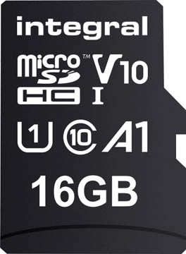 Een Integral microSDHC geheugenkaart, 16 GB koop je bij Muys Kantoor & Kado