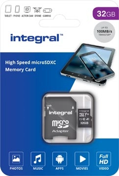 Een Integral microSDHC geheugenkaart, 32 GB koop je bij Muys Kantoor & Kado