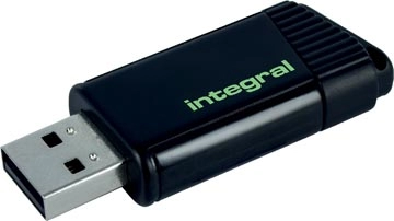 Een Integral Pulse USB 2.0 stick, 128 GB, zwart/geel koop je bij Muys Kantoor & Kado