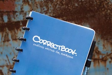 Een Correctbook A5 Original: uitwisbaar / herbruikbaar notitieboek, gelijnd, Earthy Blue (blauw) koop je bij Muys Kantoor & Kado