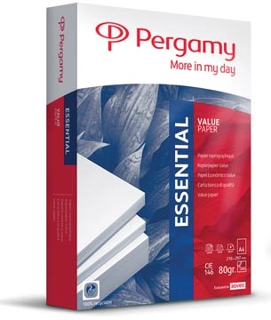 Een Pergamy Essential kopieerpapier ft A4, 80 g, pak van 500 vel koop je bij Muys Kantoor & Kado