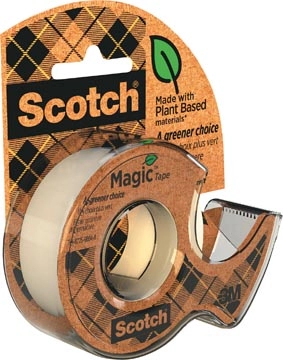 Een Plakband Magic Tape A greener choice, ft 19 mm, 20 m, op dispenser van 100 % gerecycleerd plastic koop je bij Muys Kantoor & Kado