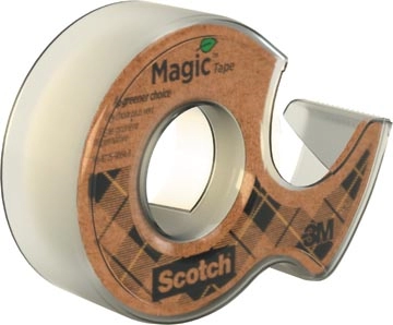 Een Plakband Magic Tape A greener choice, ft 19 mm, 20 m, op dispenser van 100 % gerecycleerd plastic koop je bij Muys Kantoor & Kado