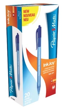 Een Paper Mate balpen InkJoy 100 RT blauw koop je bij Muys Kantoor & Kado