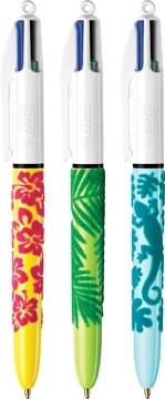 Een Bic Colours Velours 4-kleurenbalpen, medium, klassieke inktkleuren, display van 30 stuks koop je bij Muys Kantoor & Kado