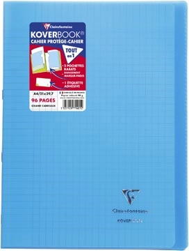 Een Clairefontaine schrift Koverbook voor ft A4, 96 bladzijden, kaft in PP, seyès, geassorteerde kleuren koop je bij Muys Kantoor & Kado