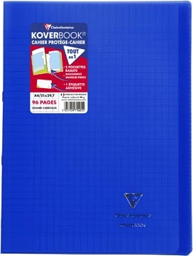 Een Clairefontaine schrift Koverbook voor ft A4, 96 bladzijden, kaft in PP, seyès, geassorteerde kleuren koop je bij Muys Kantoor & Kado