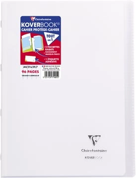 Een Clairefontaine schrift Koverbook voor ft A4, 96 bladzijden, kaft in PP, seyès, geassorteerde kleuren koop je bij Muys Kantoor & Kado