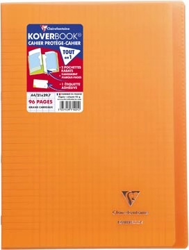 Een Clairefontaine schrift Koverbook voor ft A4, 96 bladzijden, kaft in PP, seyès, geassorteerde kleuren koop je bij Muys Kantoor & Kado