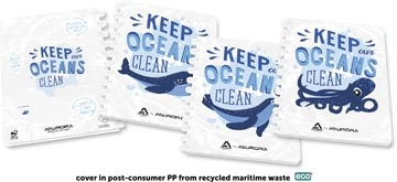 Een Aurora Adoc schrift Ocean Waste Plastics A4 commercieel geruit koop je bij Muys Kantoor & Kado