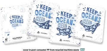 Een Aurora Adoc schrift Ocean Waste Plastics A5 commercieel geruit koop je bij Muys Kantoor & Kado