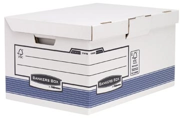 Een Bankers Box System, opbergdoos flip top maxi, blauw koop je bij Muys Kantoor & Kado