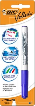 Een Bic Velleda whiteboardmarker 1741, blauw, op blister koop je bij Muys Kantoor & Kado