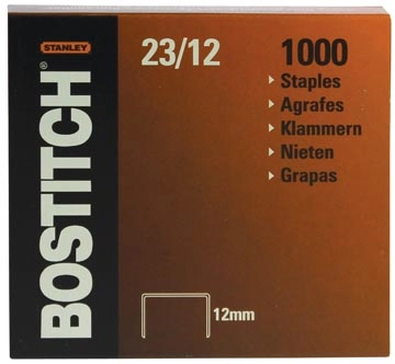 Een Bostitch nietjes 23-12-1M, 12 mm, verzinkt, voor B310HDS, 00540, HD-23L17, HD-12F koop je bij Muys Kantoor & Kado