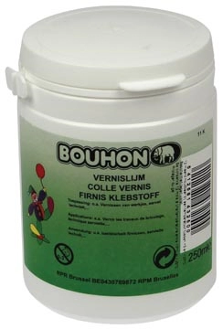 Een Bouhon vernislijm flacon van 250 ml koop je bij Muys Kantoor & Kado