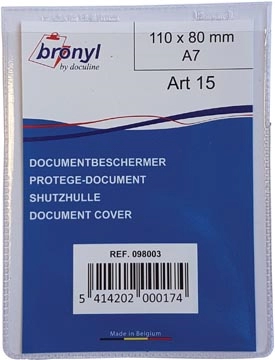 Een Bronyl U-mapje uit transparante PVC van 180 micron, ft A7 koop je bij Muys Kantoor & Kado