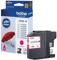 Een Brother inktcartridge, 1.200 pagina's, OEM LC-225XLM, magenta koop je bij Muys Kantoor & Kado