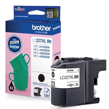 Een Brother inktcartridge, 1.200 pagina's, OEM LC-227XLBK, zwart, op blister koop je bij Muys Kantoor & Kado