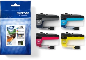 Een Brother inktcartridge, 1.500 - 3.000 pagina's, OEM LC-426VAL, 4 kleuren koop je bij Muys Kantoor & Kado