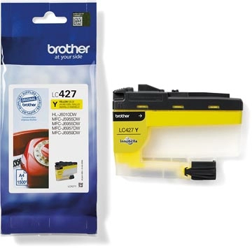 Een Brother inktcartridge, 1.500 pagina's, OEM LC-427Y, geel koop je bij Muys Kantoor & Kado