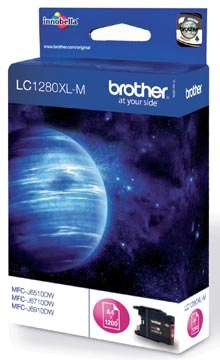 Een Brother inktcartridge, 1200 pagina's, OEM LC-1280XLM, magenta koop je bij Muys Kantoor & Kado