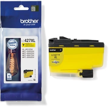 Een Brother inktcartridge, 5.000 pagina's, OEM LC-427XLY, geel koop je bij Muys Kantoor & Kado